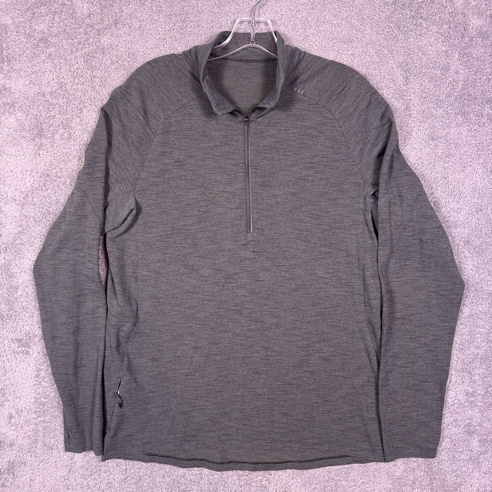 Lululemon Surge‎ Jacket Men's L 1/2 Zip Pullover Athletic LM3CMXS Tech Heather